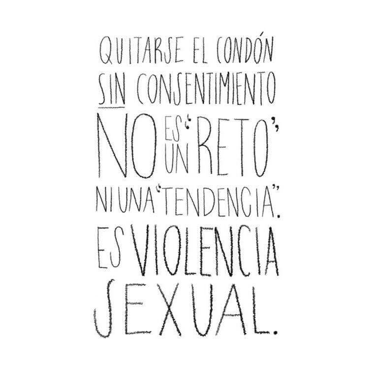 Hombres que se quitan el condón durante el sexo. ¡Es violencia!