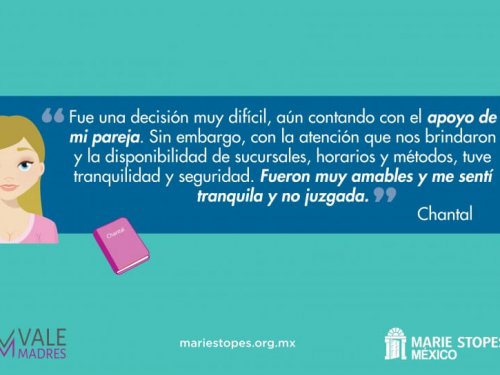 »La diferencia que hizo Marie Stopes para abortar sintiéndose tranquila,segura y no juzgada»